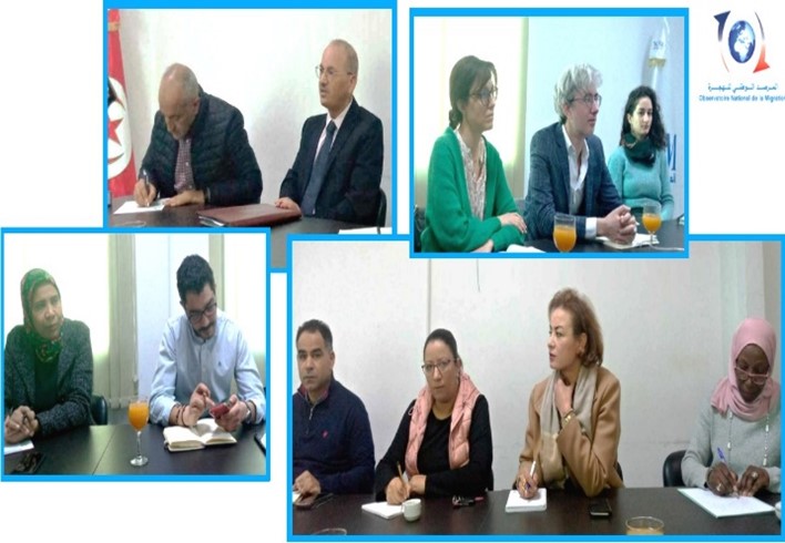 جلسة عمل بين المرصد الوطني للهجرة ومنظمة الدولية للهجرة -مكتب تونس